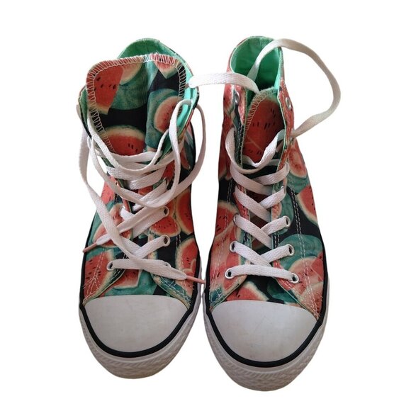 Converse All Star Junior Size 6 High Tops Watermelon Skateboard Lace Up - Picture 2 of 7